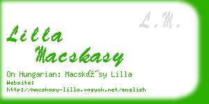 lilla macskasy business card